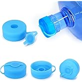 5 Gallon Water Jug Cap Reusable, Food Grade Silicone Replacement Gallon Caps for 55mm Standard/Screw/Crown Tops, Non-Spill Li