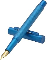 Hongdian Blue Forest Fountain Pen Fine Nib Redesign with Converter Case Set