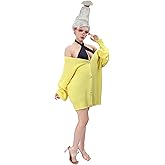 DAZCOS Anime Seiko Women Adults Cosplay Costume Glasses Sweater Underwear Full Set Outfits for Party Halloween