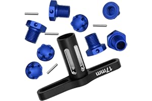 Rcarmumb Aluminum 17mm Wheel Hubs & Nuts & Splines Wheel Wrench Upgrades for 1/10 Widemaxx Maxx,Anodized RC Hops Up for Model #89086-4,#89076-4,Replace #8654,7758,5480X,Navy Blue