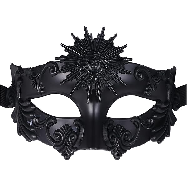 Masque De Carnaval Plein Visage Vintage Rigide - Pour Soirée, Bal Costumé, Halloween - Or - 20,1 X 14,6 Cm - 8