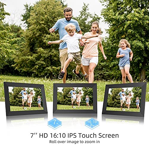 Jeemak Digital Picture Frame 7 inch WiFi Photo Frame with IPS Touch