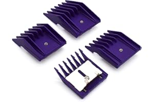 Professional A5 Animal Clipper Attachment Guard Guide Combs Set, 1/8" 1/4" 3/8" 1/2" Compatible with Andis AG BG, Oster Class
