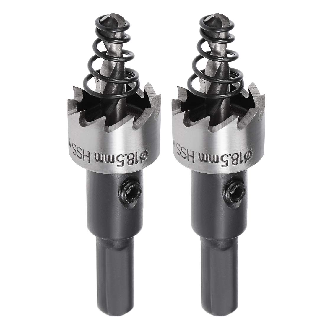 sourcingmap 2 Pcs 18.5mm High Speed Steel HSS Drill Bit Hole Saw Cutter for Metal Alloy Wood