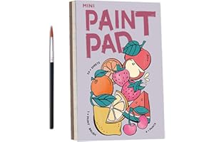 PUREADEE Mini Paint Pad, Mini Paint Pads, Watercolor Paint Pad, Pocket Watercolor Painting Book, Water Color Paint Set Arts, Travel Paint Watercolor Coloring Book Set for Adults, Boys and Girls (1PCS)