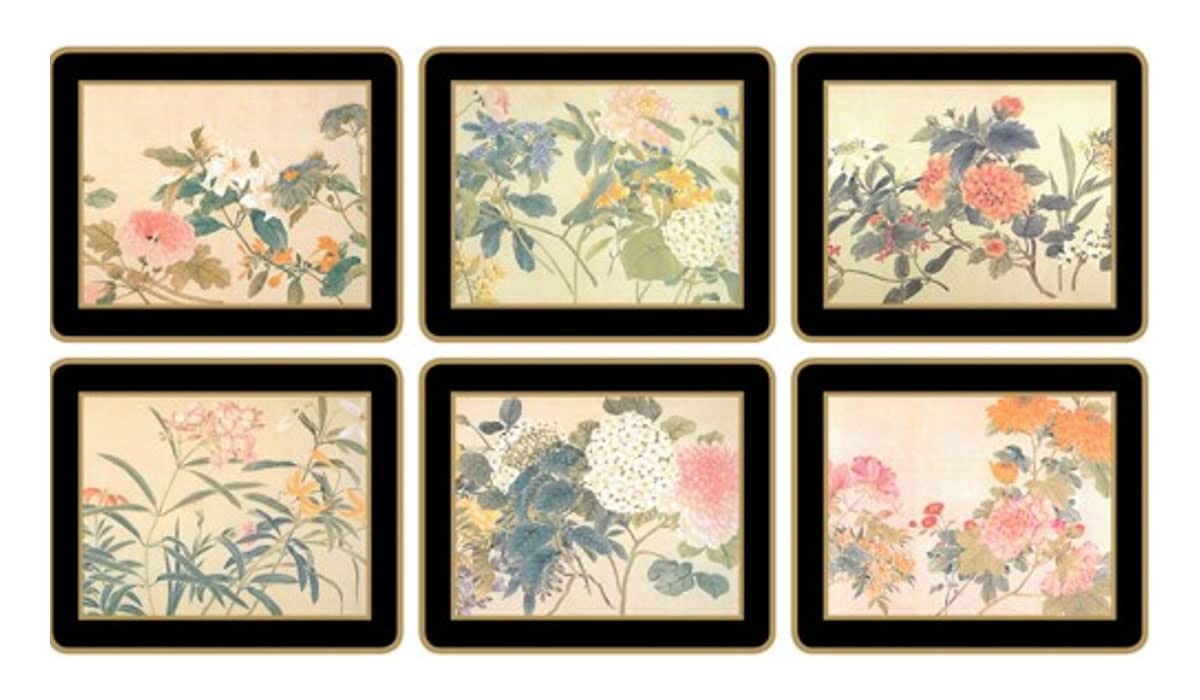Lady Clare Chinese Flowers Coasters - Set of 6