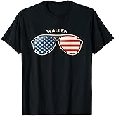 Wallen, in Vintage US Flag Sunglasses T-Shirt