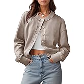 UNCLECAT Womens Cropped Cardigan Sweaters Casual Long Sleeve Crewneck Button Down Knit Outerwear 2025