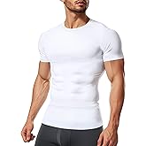 TAILONG Short Sleeve Compression Shirt Men Shapewear Slimming Undershirt Body Shaper Tank Top Workout Shirts