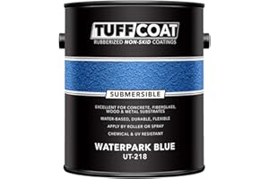 Tuff Coat UT-218 Waterpark Blue - 1 Gallon: Submersible, Water-Based, Rubberized Non-Skid Coating
