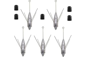 AOLLERFILERY 5 Pcs Sputnik Sinker Fishing Weights Lead Surfing Casting Spider Sinkers Long Tail Fishing Equipment for Catfish Saltwater Beach Sand Ocean