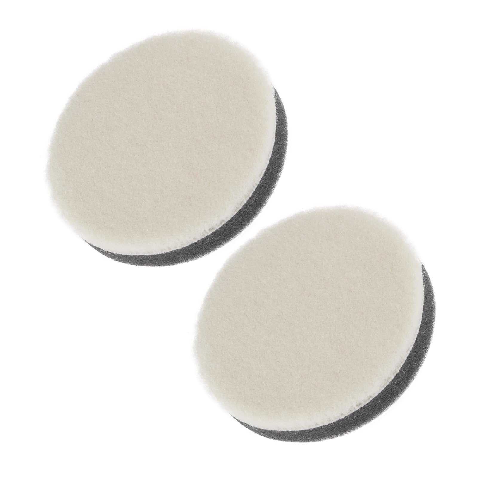 CoCud Wool Felt Sponge Polishing Pad, 3" Diameter, Wool Polishing Pad with a Thickened Sponge Buffing Wheel - (Applications: for Polishing Metal, Wood, Plastic), 2-Pieces