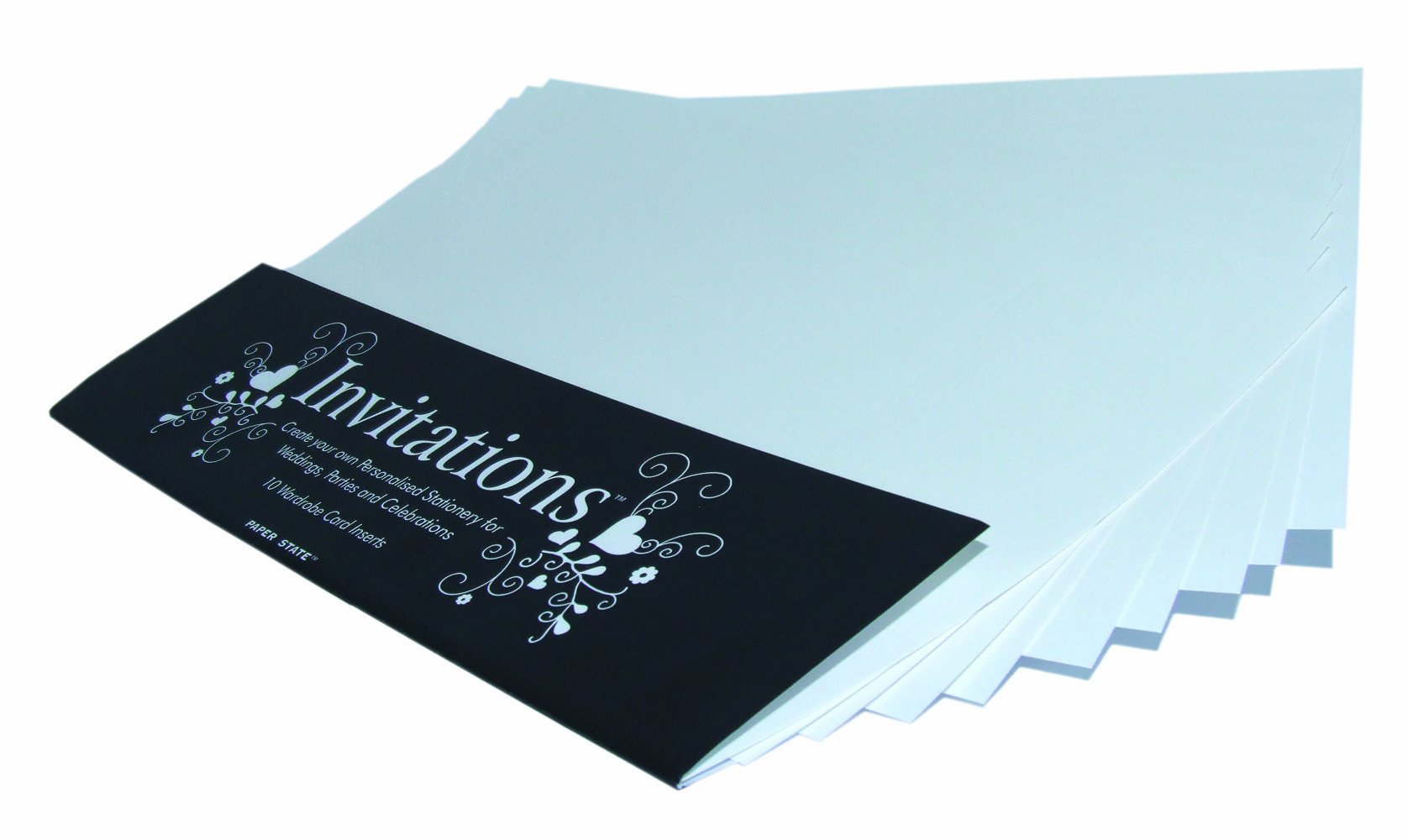 Paper State Invitations Wardrobe Card Insert - Pearl White (10 Sheets)