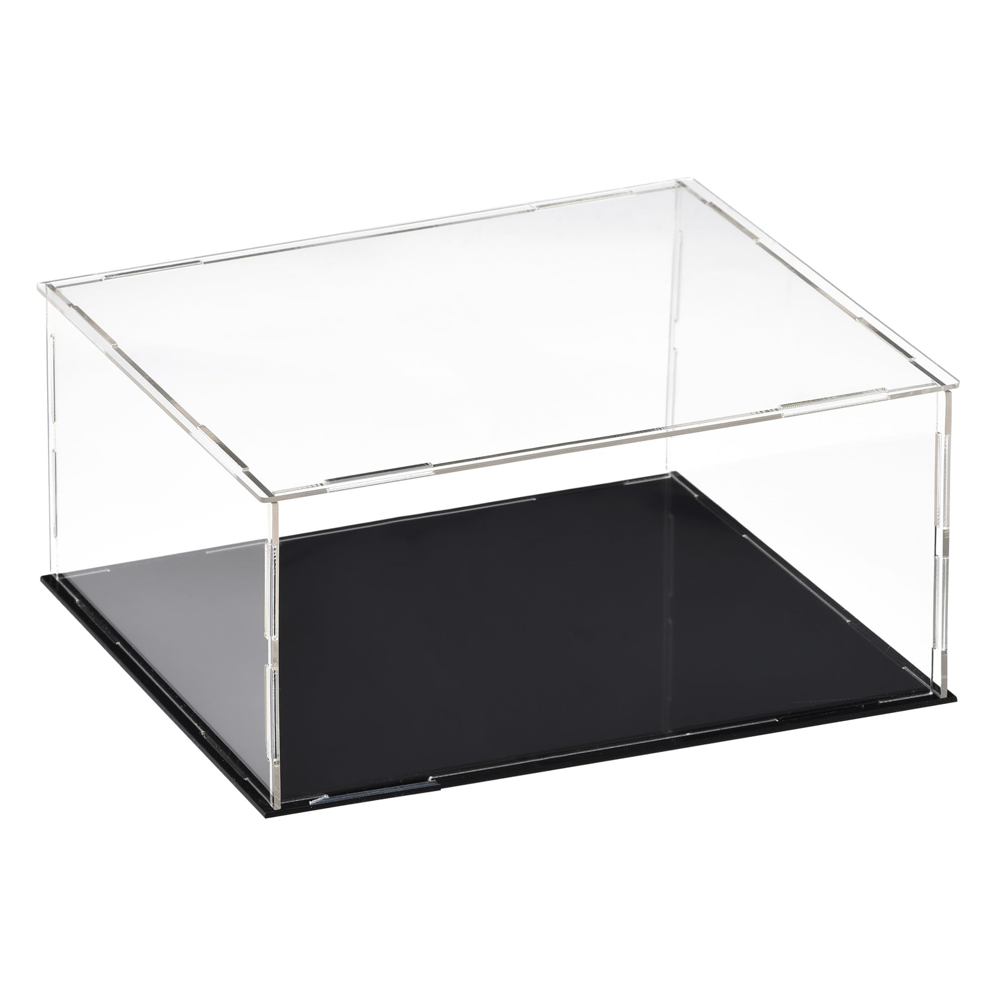 sourcing map Acrylic Clear Display Case Box Dustproof Protection Showcase Cube Collectibles Show Box 25x20x10cm
