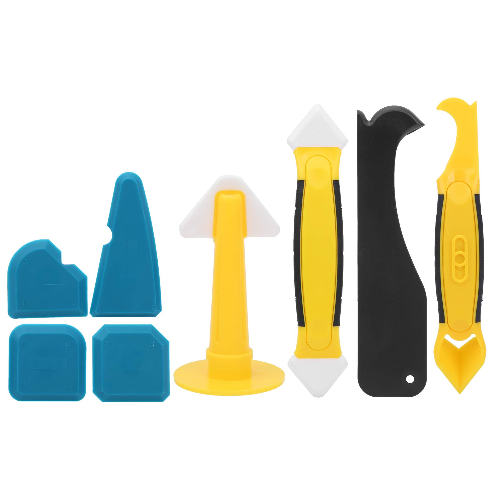 8Pcs/Set Sealant Scraper, Portable Caulking Finisher Tool, for Beautify the Caulking Effect of Sealant, Silicone and Plastic Material, Scraper
