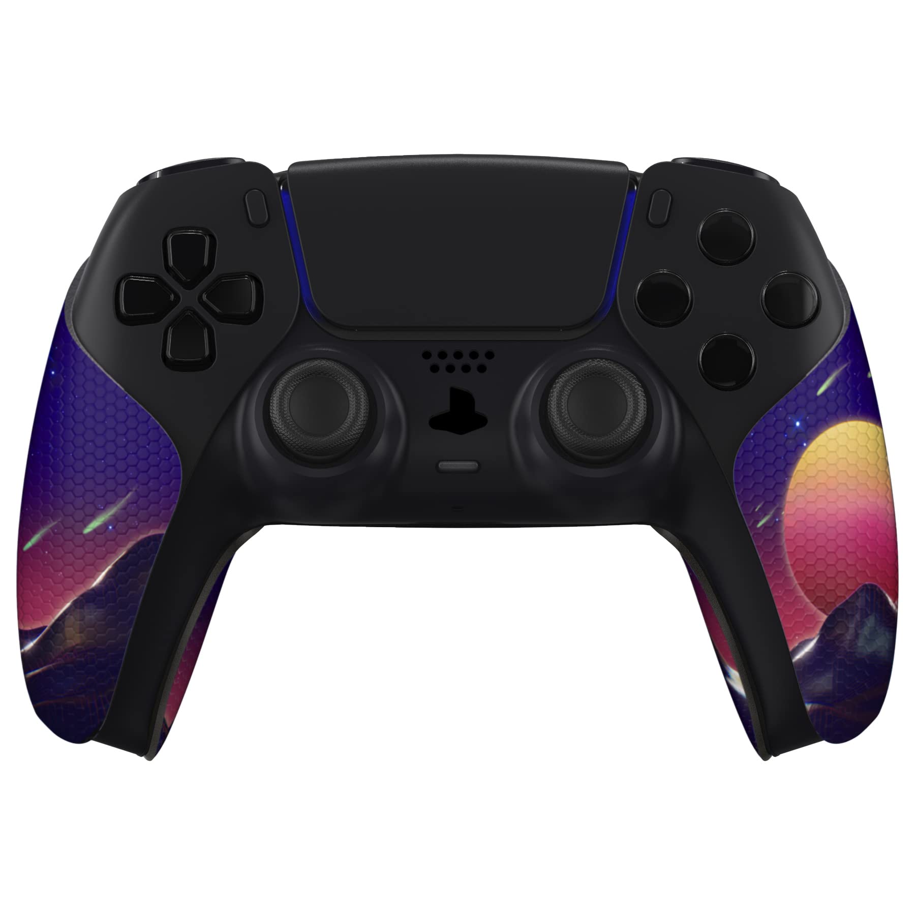 eXtremeRate PlayVital Anti-Skid Sweat-Absorbent Controller Grip for ps5 Controller, Professional Textured Soft Rubber Pads Handle Grips for ps5 Controller - The Cyber Moon