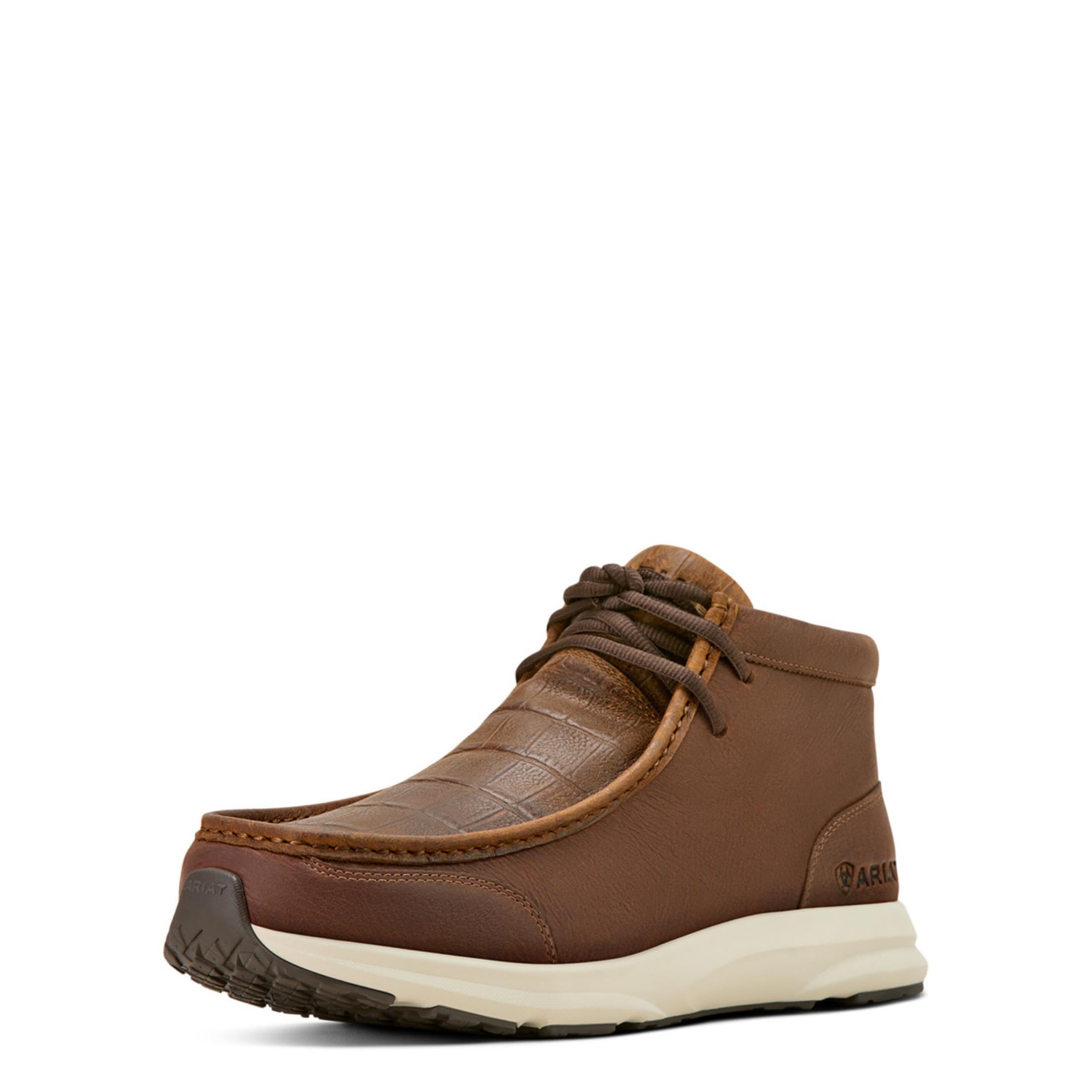 Ariat Men's Spitfire, Brown Crocodile Print/Rustic Brown, 7.5 Image