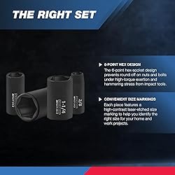 Neiko 02476A 1/2" Impact Socket Set, 14 Piece 6