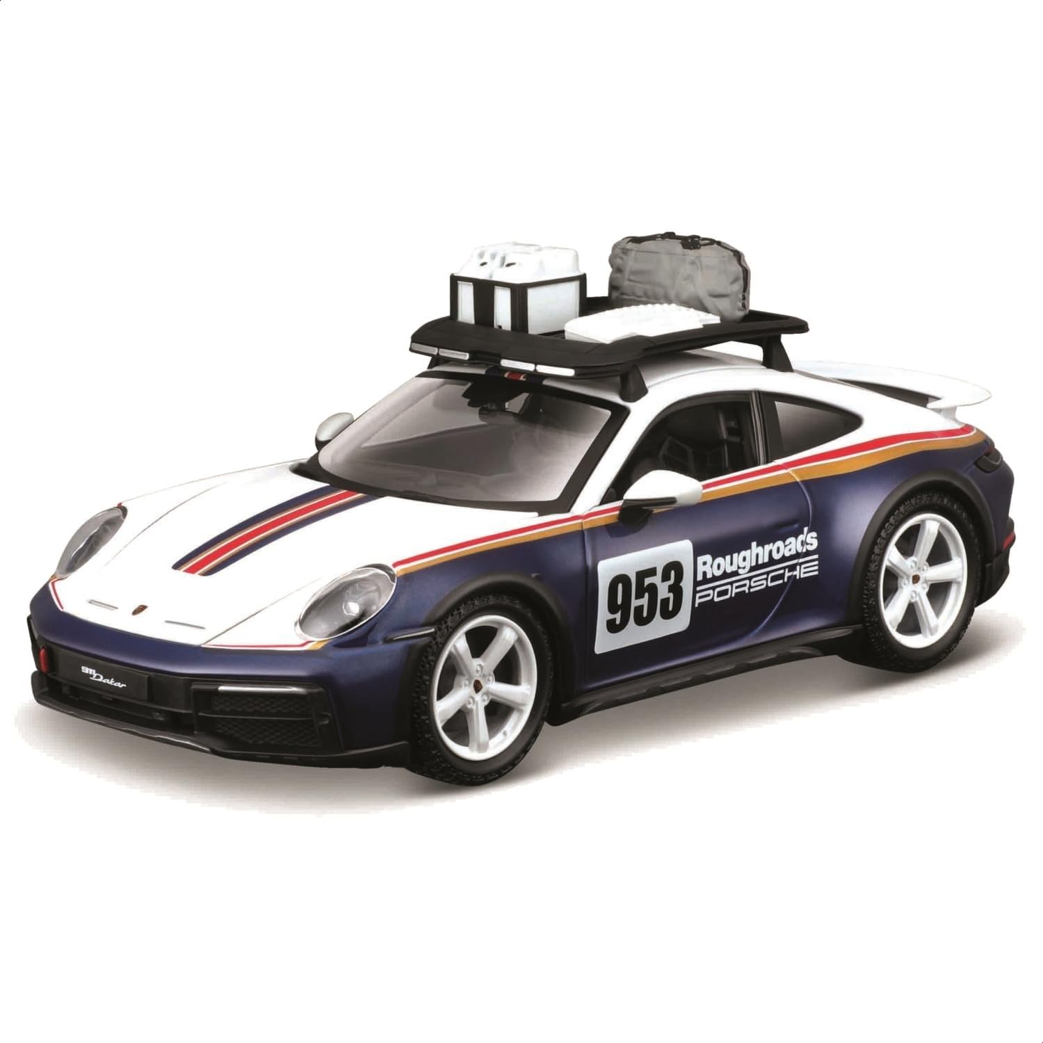 Bburago Porsche 911 Dakar - Realistic 1:24 Scale Model Car, Diecast Replica with Opening Doors, Official Porsche Licence, Recommended Age 3+ Years