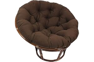 Round Thicken Papasan Pad Rattan Wicker Swing Egg Seat Cushion with Ties,Home Garden Balcony Terrace Hammock Bird Nest Chair 