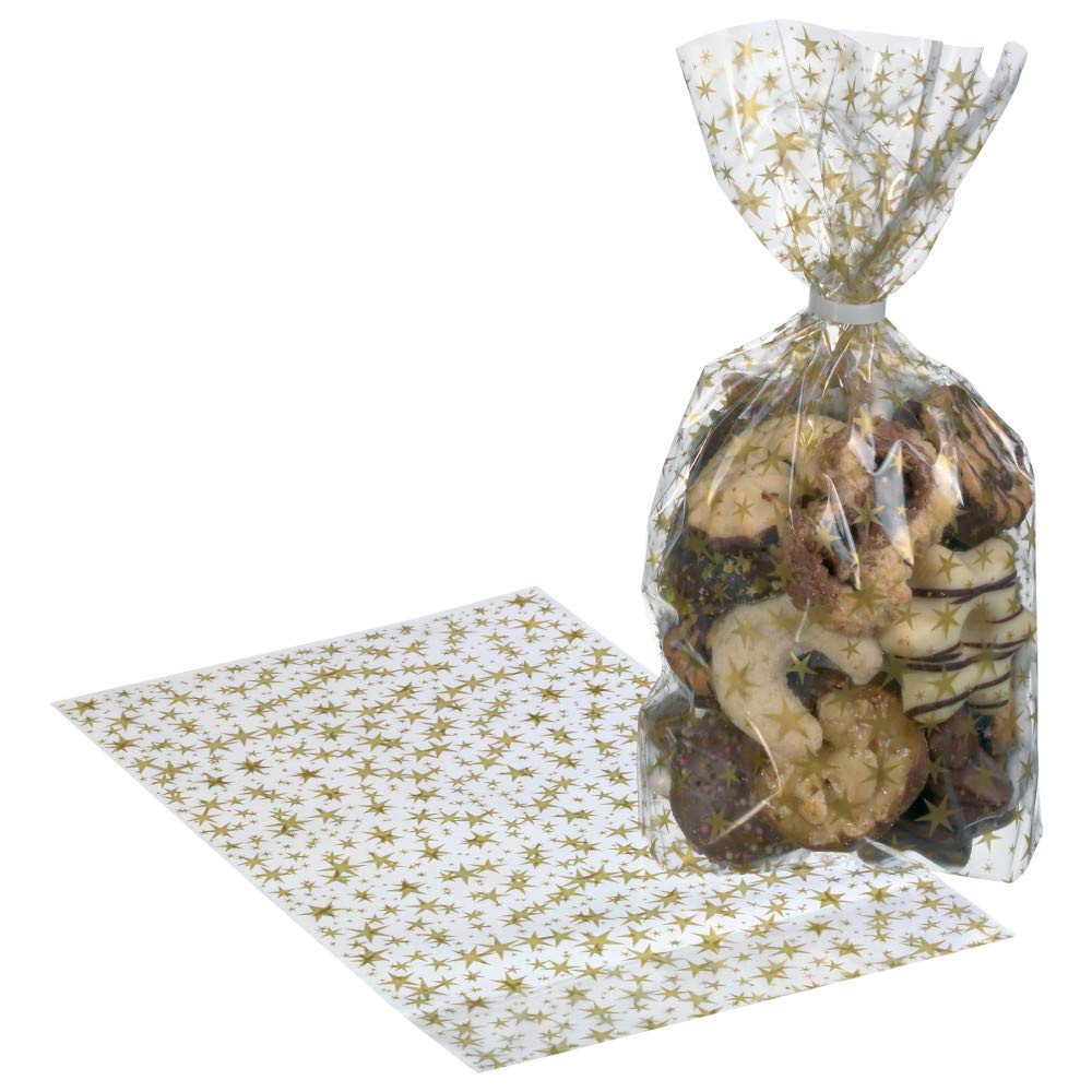 Susy Card 40003399 Christmas Clear Bags 18 x 30 cm Stars Pack of 10