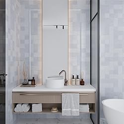 4" x 4" Blue Ceramic Tile for Kitchen, Bathroom or
