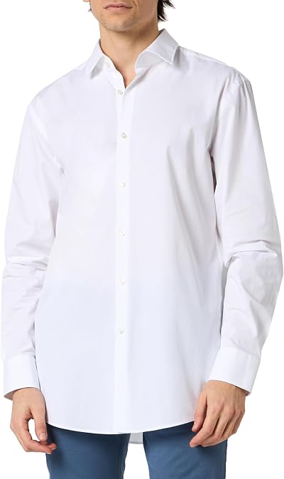 HUGO Men's C-Mabel Shirt Open White199 Size 17.5R