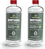 Green Haven 2L Bioethanol Fuel for Fireplaces Fire Pits Clean Burning Smokeless