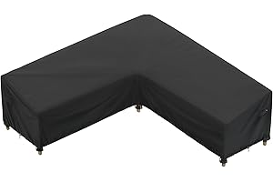 iBirdie Outdoor Sectional Cover fit 85 x 85 inch, 84 x 84, 83 x 83, 82 x 82 L-Shaped Patio Sofa Waterproof Weatherproof 600D Heavy Duty Garden Furniture Cover for Outside L Shape Couch