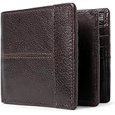 ALIKA Top Grain Genuine Leather Wallet for Men | RFID Blocking | Soft and Stylish Trifold Wallet with 12 Credit Card holder, 1 ID slot and 2 Cash Pockets | Brown