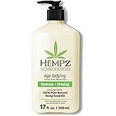 Hempz Age-Defy Body and Hand Lotion for Dry Skin, for Cracked Skin, Quick Absorption, Large 17 oz