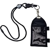 Ultimate Nylon Badge Holder with Pen Loop Key Ring and Heavy Duty Lanyard, by Specialist ID (Black)