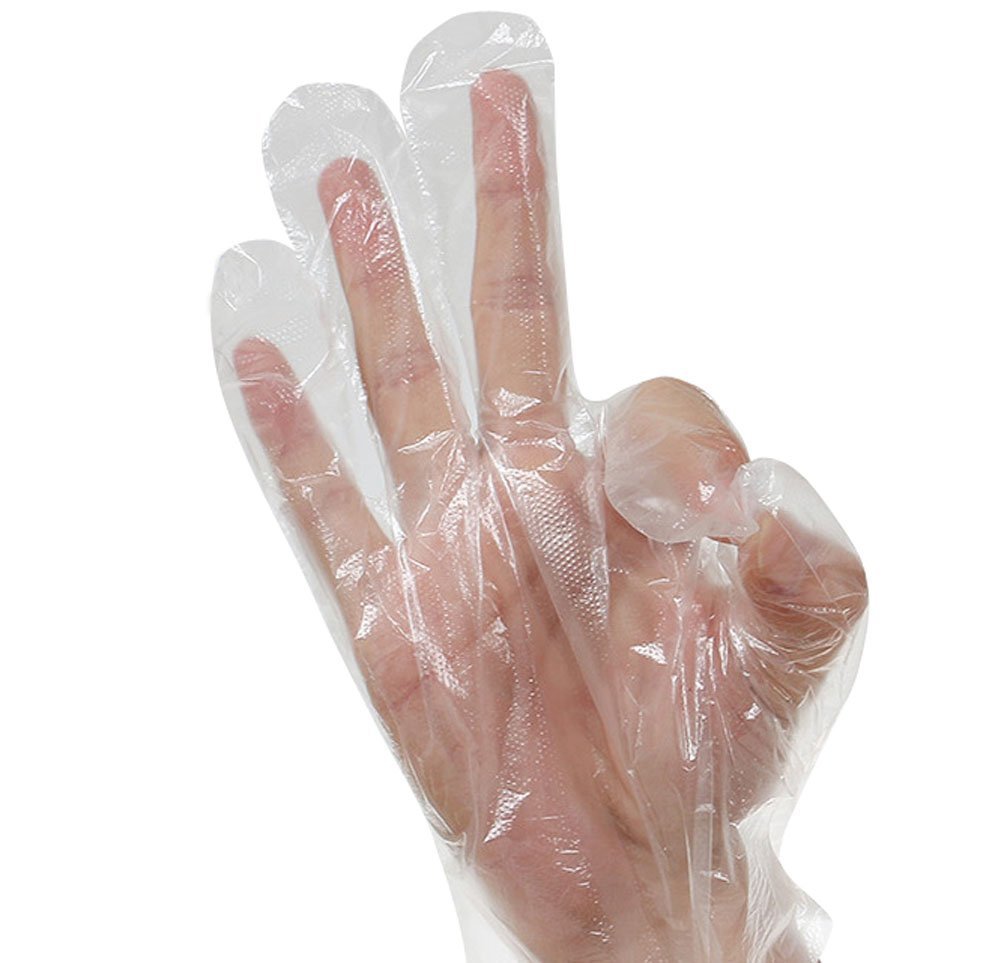 Disposable Gloves Plastic PE Gloves Food Grade (200)