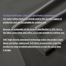 MaiMaiSuan 400T Grey Matte Nylon Taffeta Fabric