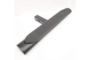 LEDIN 28" Lx3 Hx4 W Towing Hitch Step Bar 2" Receiver Black 4" Oval Straight Universal Truck Trailer Rear Bumper Guard