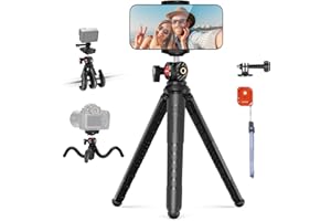 NEEWER Tripod for iPhone with Remote, Mini Flexible Phone Tripod Stand Vlog Selfie Stick with Phone Holder & Action Camera Ad