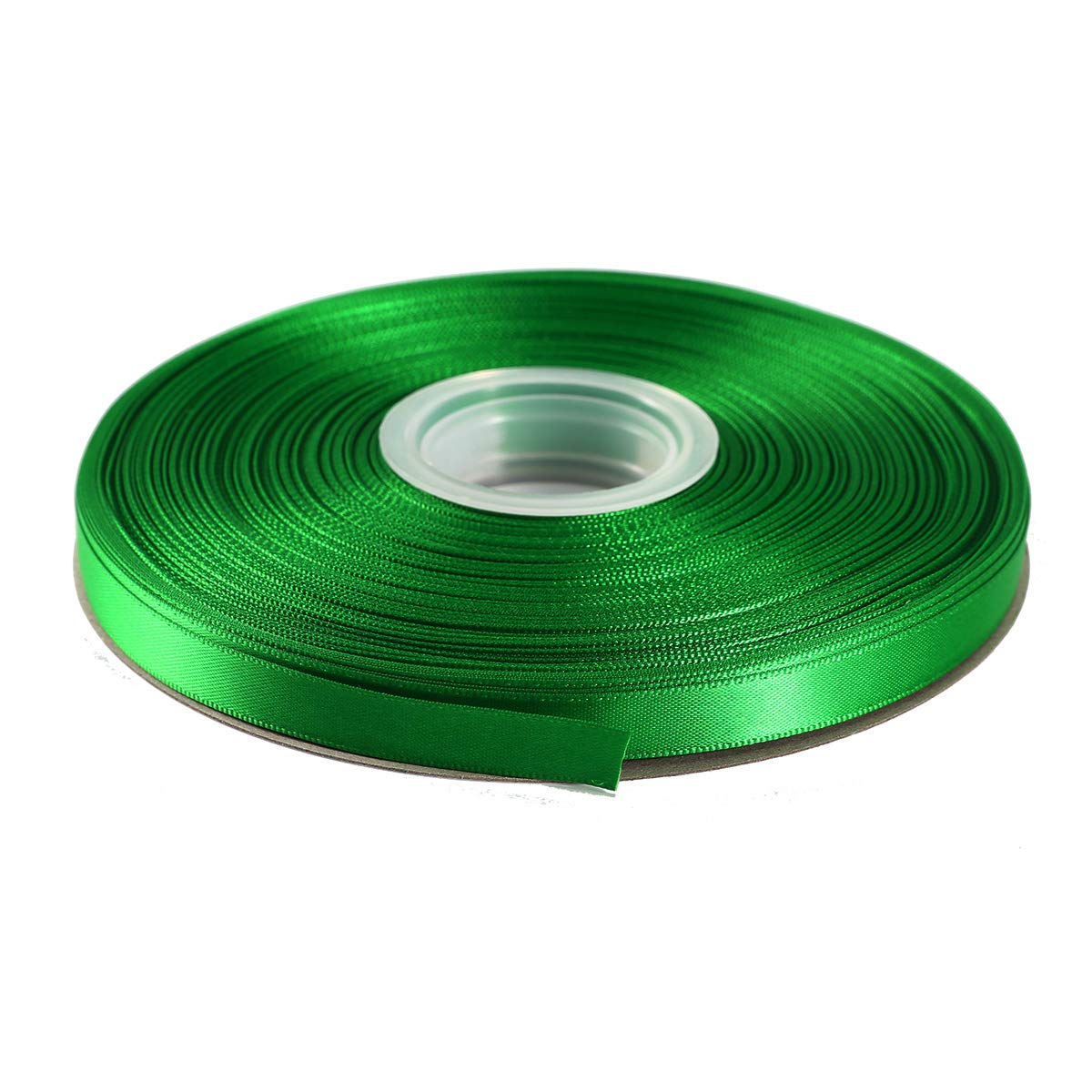 ITIsparkle 9mm Width (3/8") Double Faced Satin Ribbon 45 Meters (full reel) Crafts Gift Wrap Floristry - Emerald Ribbon
