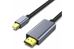 Mini DisplayPort to HDMI 3 Feet Cable [4K@30Hz, Aluminum Shell, Nylon Braided] Compatible with MacBook Air/Pro, Microsoft Sur