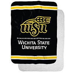 Wichita State Shockers Primary Logo Stripes Sherpa