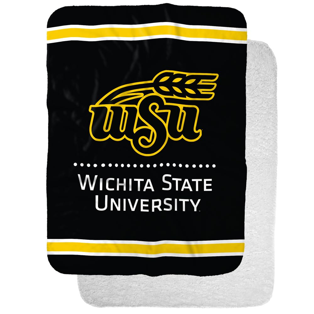 Wichita State Shockers Primary Logo Stripes Sherpa