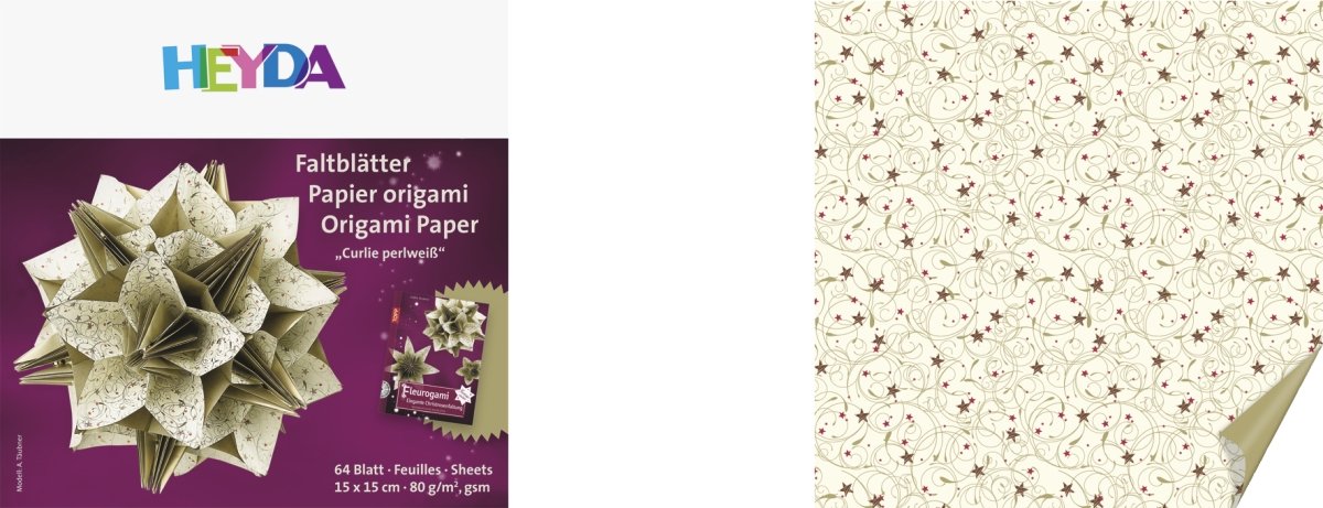HEYDA Origami Curlie Paper Origami Pearl White
