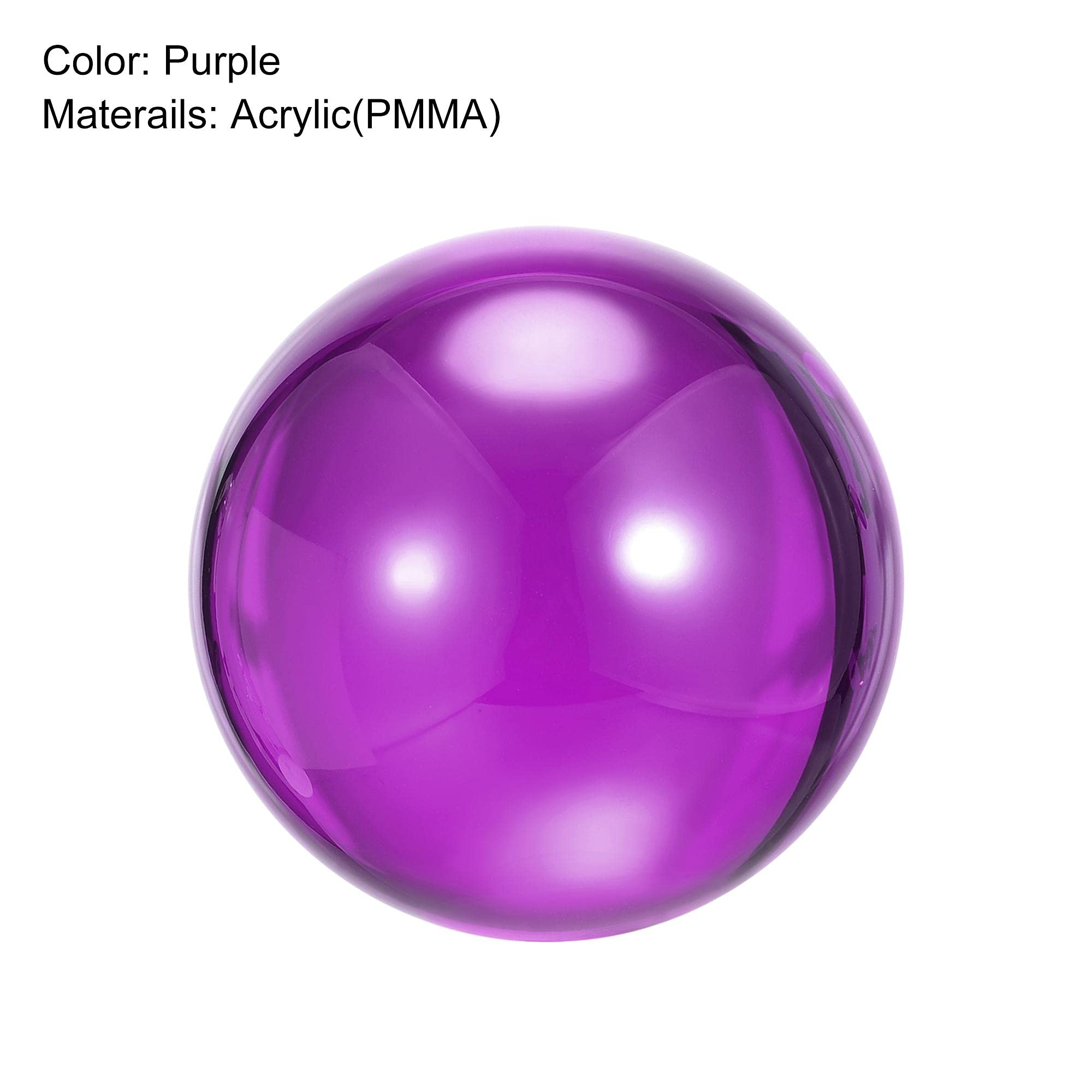 uxcell Purple Acrylic Contact Juggling Ball 3-1/8 Inch(80mm) with Ball Bag
