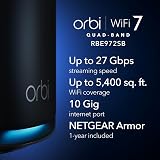 NETGEAR Orbi 970 Series WiFi 7 Mesh System RBE972SB 10G Port 5400 sq ft view 2