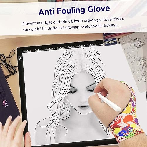TIMEBETTER Drawing Glove XS, Artist Gloves for Drawing Tablet iPad