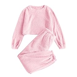 ZAFUL Women's Fuzzy Lounge Casual Pajamas Long