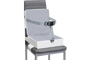 MAGICFOX Toddler Booster Seat for Dining Table, 20-40in Child Dining Table Booster Seat with Backrest, Kid Booster Seat, Adjustable Waist Belt and Non-Slip Bottom, Waterproof Child Chair Cushion