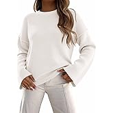 Cicy Bell Womens Oversized Crew Neck Sweater Fall Long Sleeve Knit Tops Trendy Casual Loose Fit Pullover Sweaters