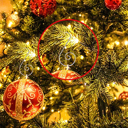 KOHcojim 120 Pack Christmas Ornaments Hooks Ornament Hangers, Stainless Steel S-Shaped Hangers for Christmas Tree Decorations, Holiday Ornament Hangers Christmas Tree Hanger (Silver)