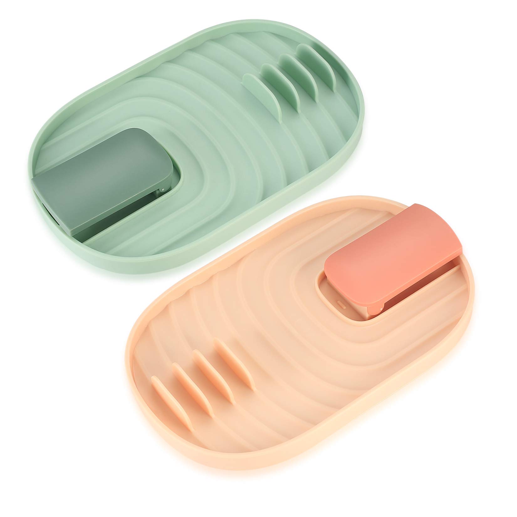 2 Pcs Kitchen Utensil Holders, Soup Spoon Spatula Tongs Rest Holder, Kitchen Cooking Tool Rack, Pan Pot Lid Holder Organisers