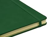 Silvine A5 Executive Hardback Notebook Green 160 Pages 90gsm Ivory Paper view 2